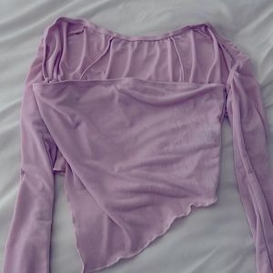 SHEIN pink velvet small long sleeve top